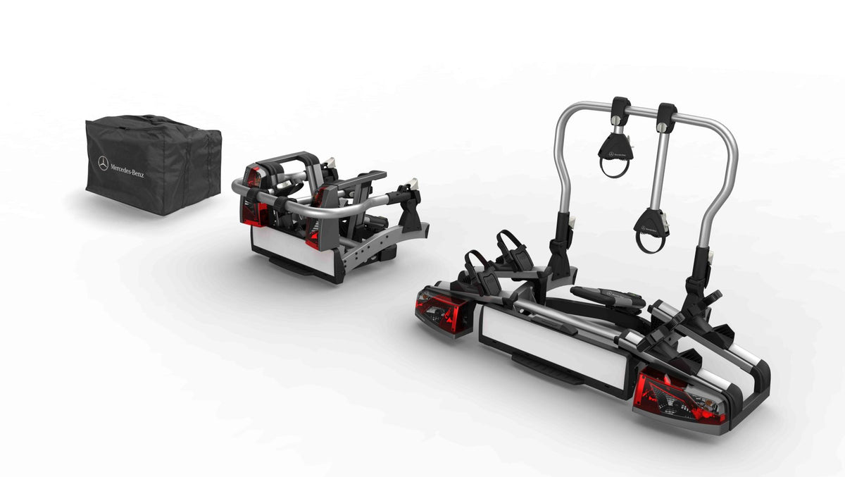 Porte-vélos arrière, pour dispositif pour remorque, rabattable, 2 vélos, ECE
