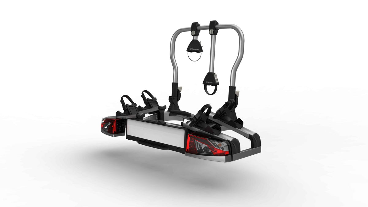 Porte-vélos arrière, pour dispositif pour remorque, rabattable, 2 vélos, ECE